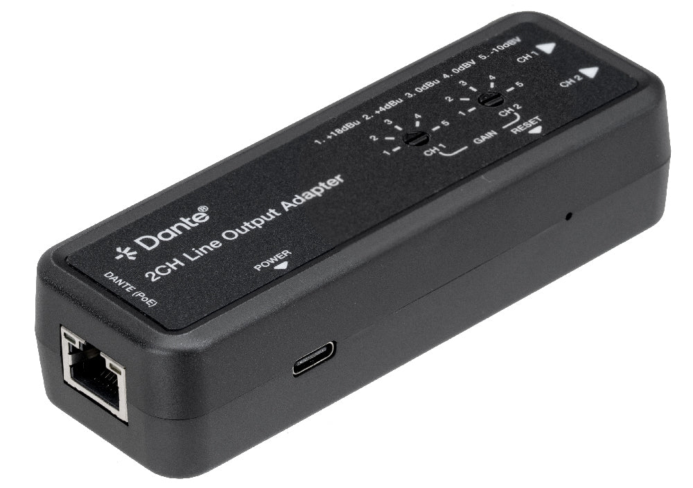 Dante® 2-Channel Line Output Adapter