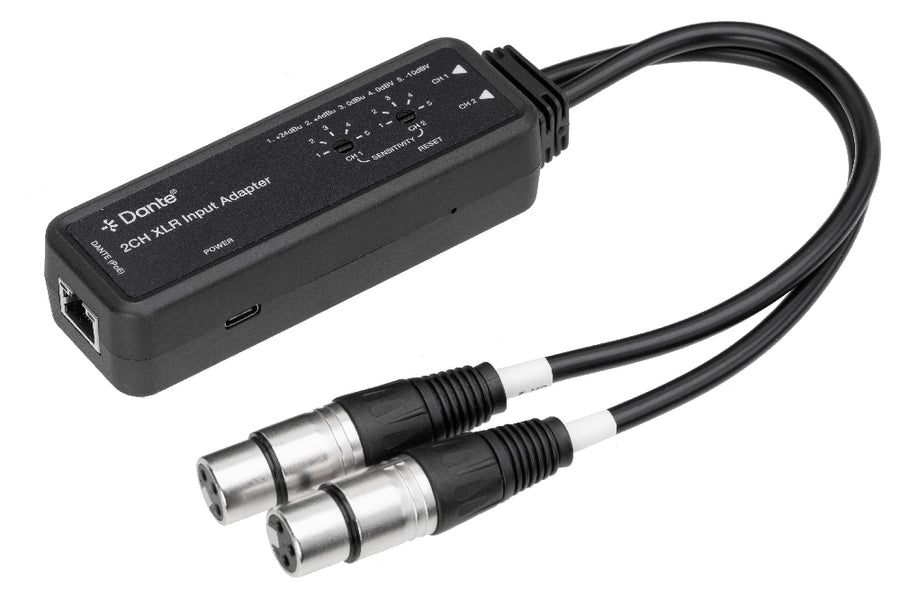 Dante® 2-Channel XLR Input Adapter