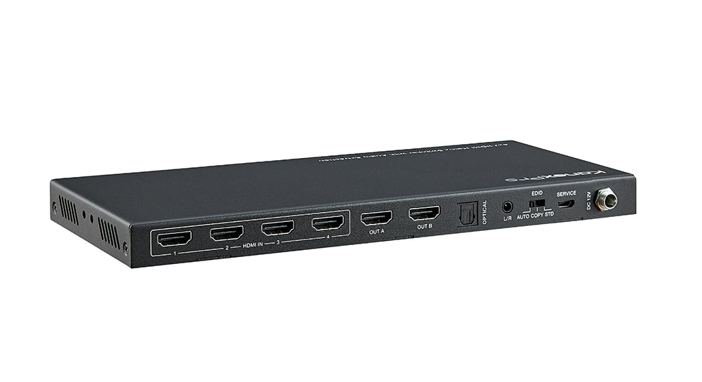 4×2 HDMI 2.0 Matrix Switcher with Optical & Analog Audio Extraction