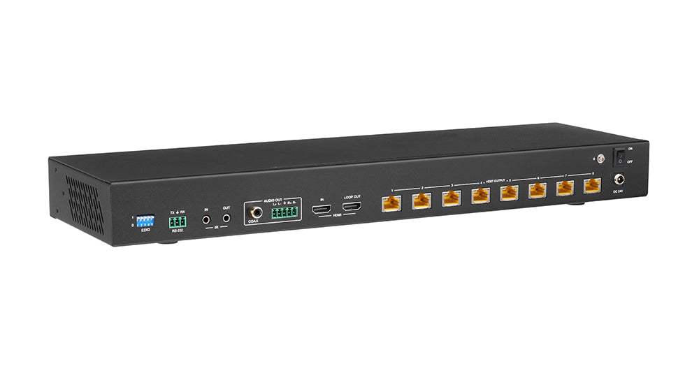 4K60 1×8 HDMI Distribution Amplifier over CAT6 — 150m/492ft