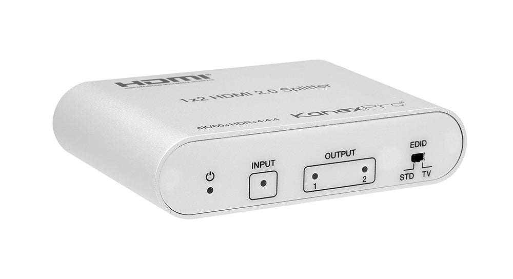 4K HDMI 1x2 Splitter with HDCP2.2 by KanexPro