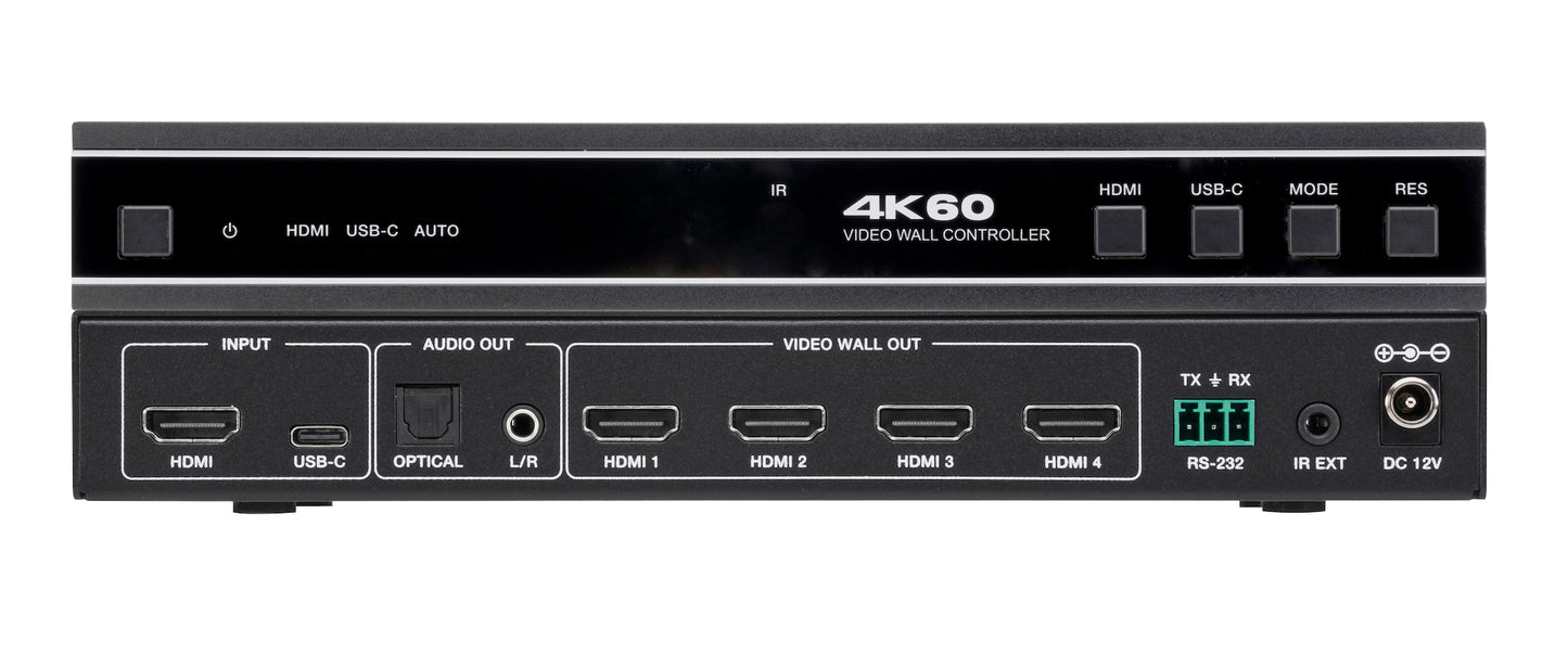 4K60 HDMI/USB-C 1×4 Video Wall Controller