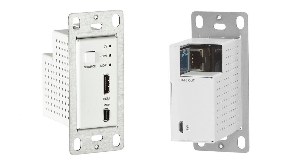 2×1 HDMI & Mini DisplayPort HDBaseT Wall Plate Extender Kit — 50 Meters