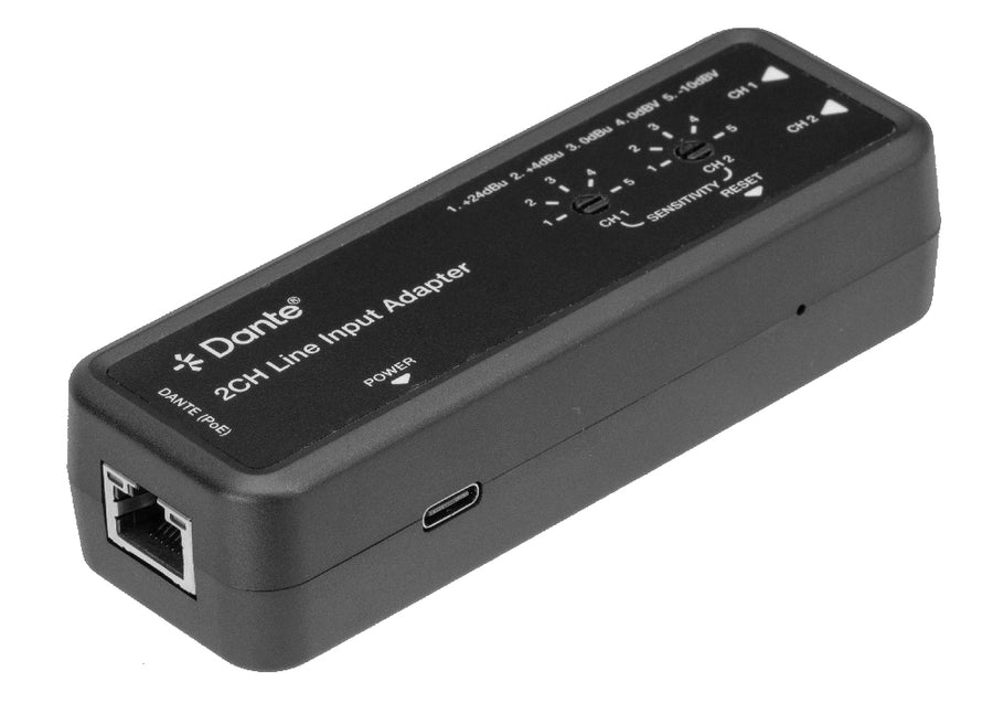 Dante 2CH Analog Line Input Adapter