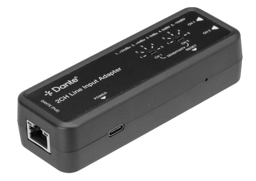 Dante 2CH Analog Line Input Adapter