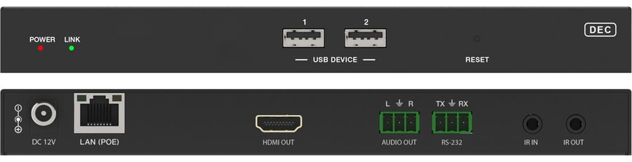1080P60 H.265 AV over IP KVM Decoder