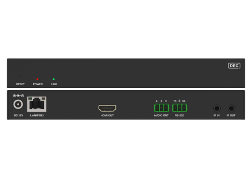 4K60 4:4:4 JPEG2000 AV over IP Decoder