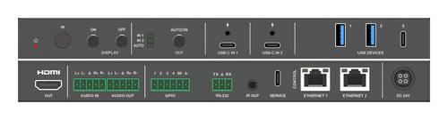 2×1 Dual USB-C Huddle Room Switcher with USB 3.2 KVM