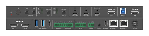 4×2 HDMI & USB-C Huddle Room Matrix Switcher