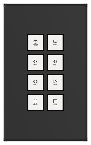 8-Button Programmable Wall Keypad with RS232, IR, Relay & PoE