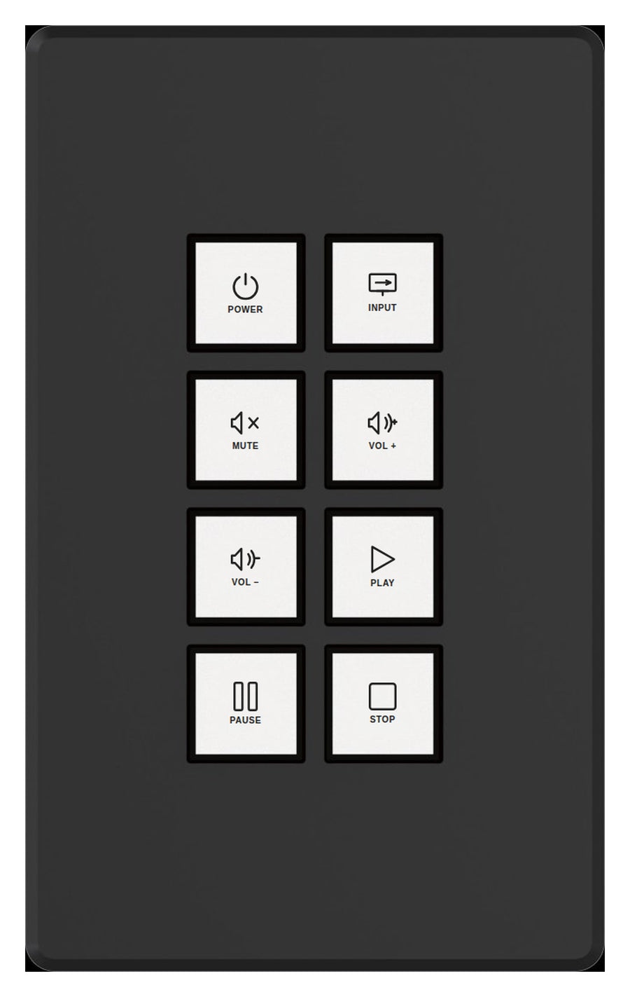 8-Button Programmable Wall Keypad with RS232, IR, Relay & PoE