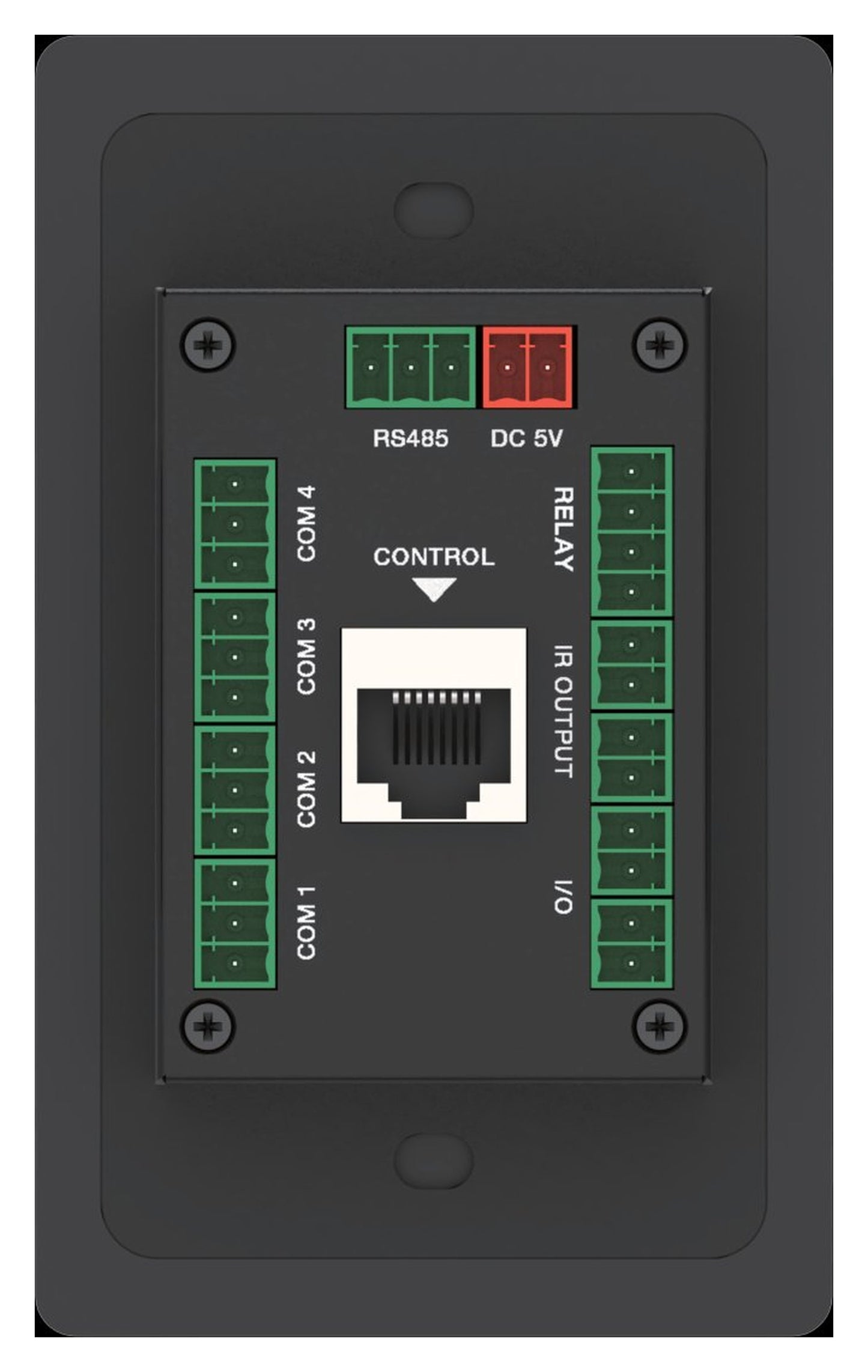 8-Button Programmable Wall Keypad with RS232, IR, Relay & PoE