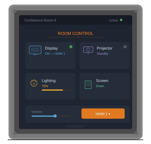 4" Capacitive Touchscreen AV Control Panel with PoE & Android 11