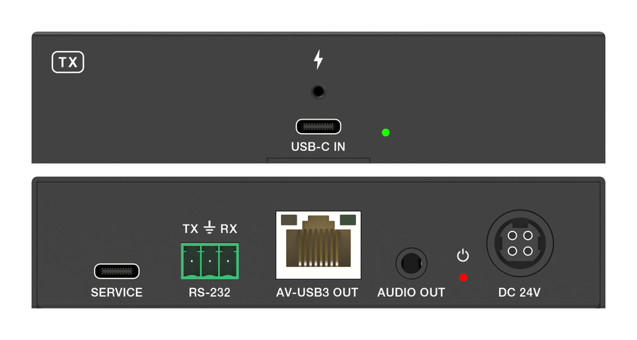 4K60 USB-C to USB-C Extender Kit with USB 3.2, 100W Charging and Touch Return, 40m