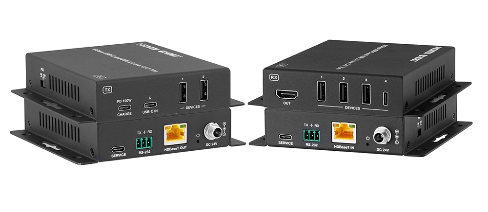 18Gbps USB-C 4K60 HDBaseT 3.0 Extender with 100W PD (70m)