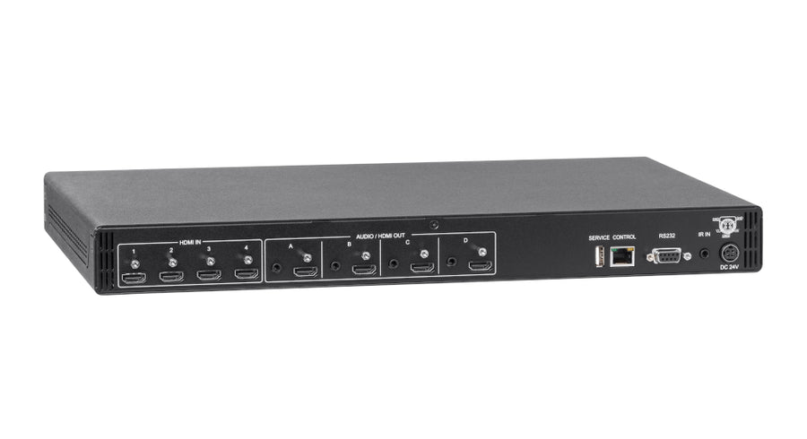 4×4 HDMI 2.0 Matrix Switcher with Independent Analog Audio Outputs