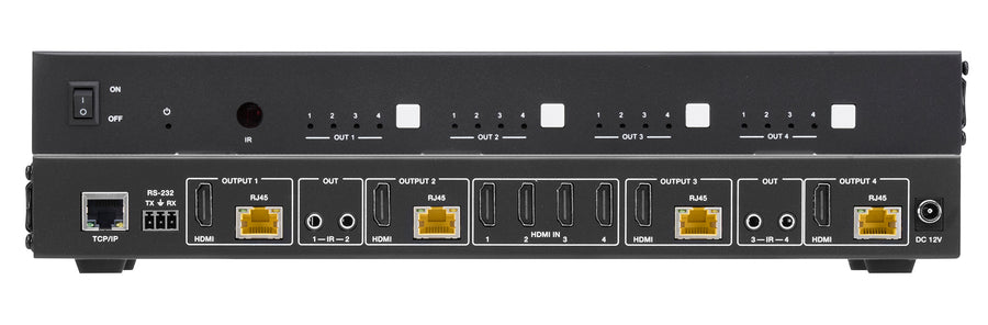 4×4 HDBaseT Matrix Switcher with 4K60 & CAT Extension (70m)