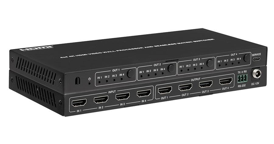 4K 4×4 Seamless Matrix & Video Wall Processor