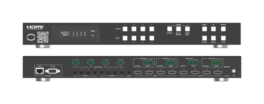 4K60 4×4 Seamless Matrix, Video Wall & Multiviewer Processor