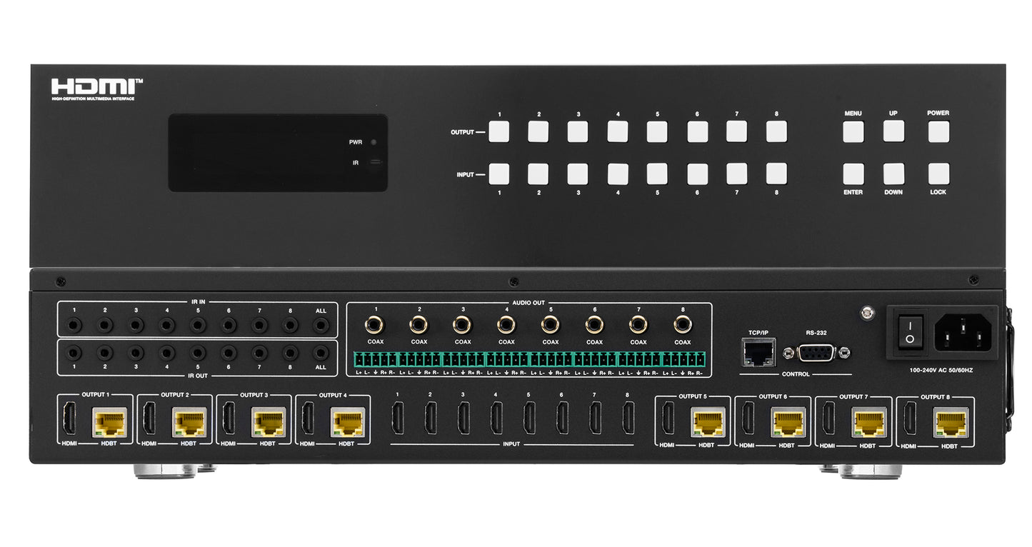 HDMI HDBaseT Matrix 8x8 CAT6 150M 4K@60Hz