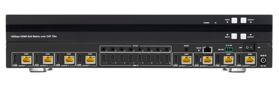 8×8 HDBaseT Matrix Switcher with 4K60 & CAT Extension (70m)