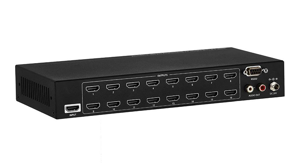 1x16 HDMI 2.0 Splitter with Downscaling