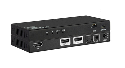 8K 1×2 HDMI 2.1 Splitter with Audio De-Embedding