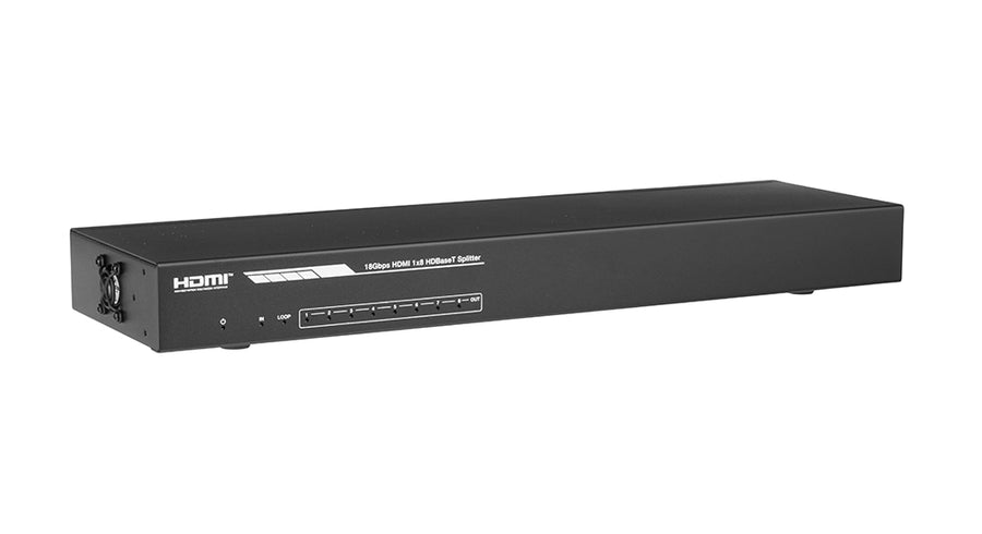 4K60 1×8 HDMI Distribution Amplifier over CAT6 — 150m/492ft