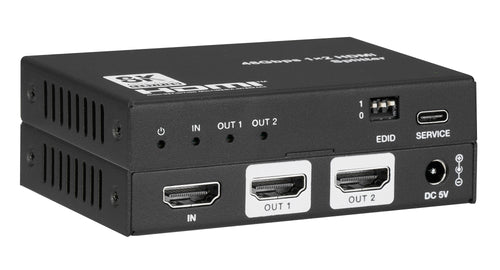 8K 1×2 HDMI 2.1 Splitter with Auto Downscaling
