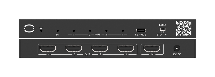 4K60 4:4:4 1×4 HDMI Distribution Amplifier with EDID Management