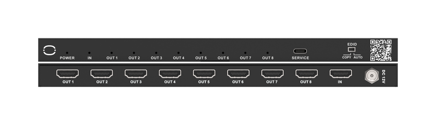 1×8 HDMI Splitter with Independent 4K to 1080p Downscaling