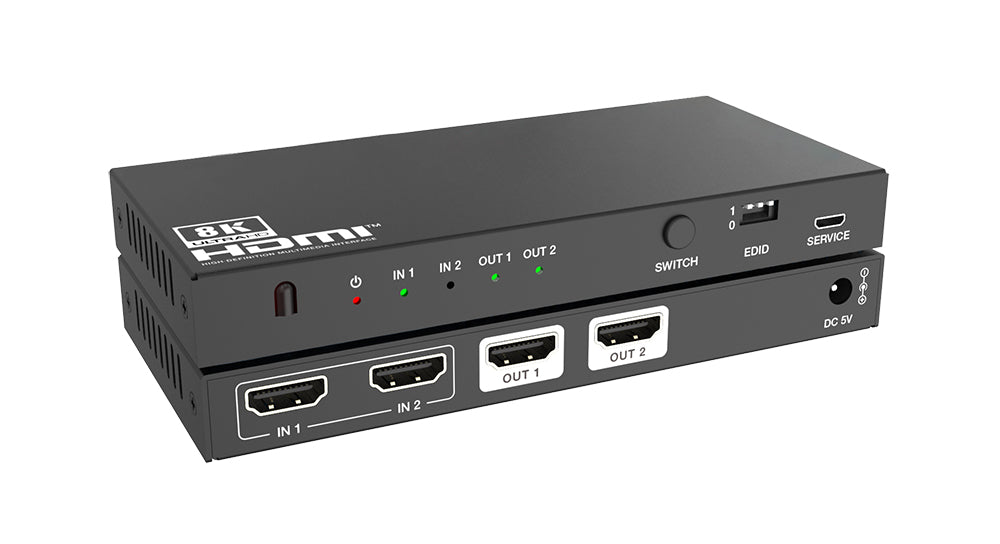 8K 2×2 HDMI Switching Splitter with EDID Management — SW-2X28K