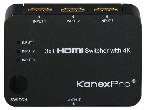 3x1 HDMI Switcher with 4K Support