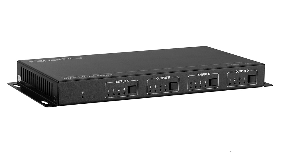 HDMI 2.0 4x4 Matrix Switcher with 4K to 1080p Down-scaling