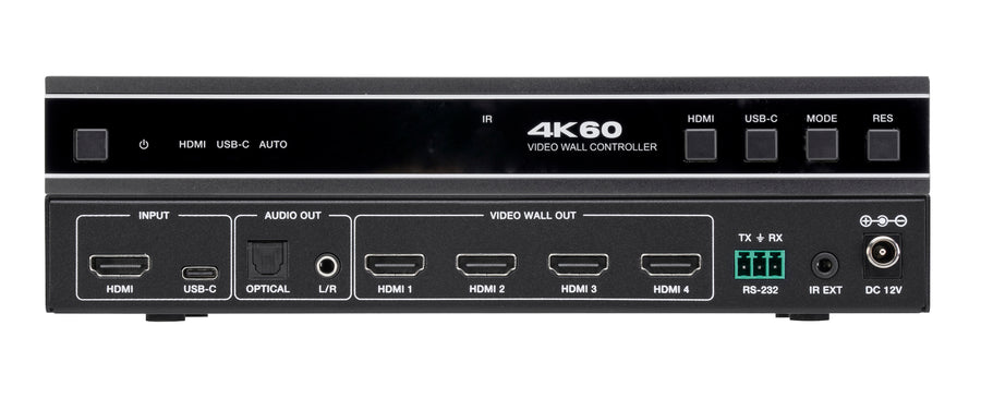 4K60 HDMI/USB-C 1×4 Video Wall Controller