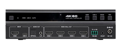 4K60 HDMI/USB-C 1×4 Video Wall Controller
