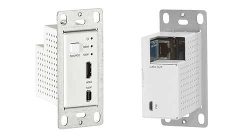 2×1 HDMI & Mini DisplayPort HDBaseT Wall Plate Extender Kit — 50 Meters