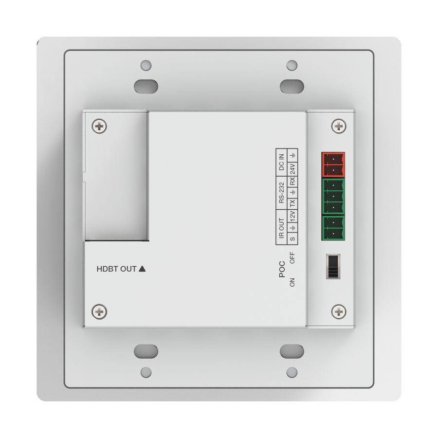 4K60 HDMI & USB-C 2-Gang Wall Plate Extender Kit with USB 2.0 and 60W Charging, 100m