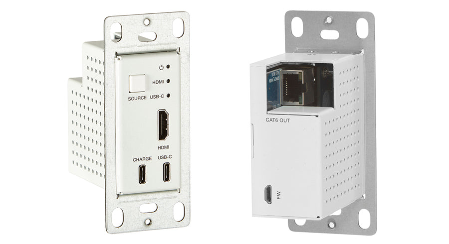 2×1 HDMI & USB-C HDBaseT Wall Plate Extender Kit — 50 Meters