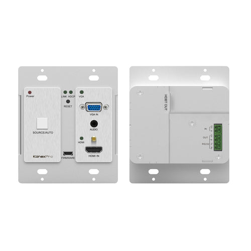 4K HDMI & VGA Wall Plate Transmitter  Over HDBaseT™