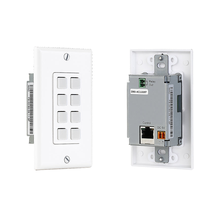 8-Button Programmable IP Wall Plate Keypad with PoE